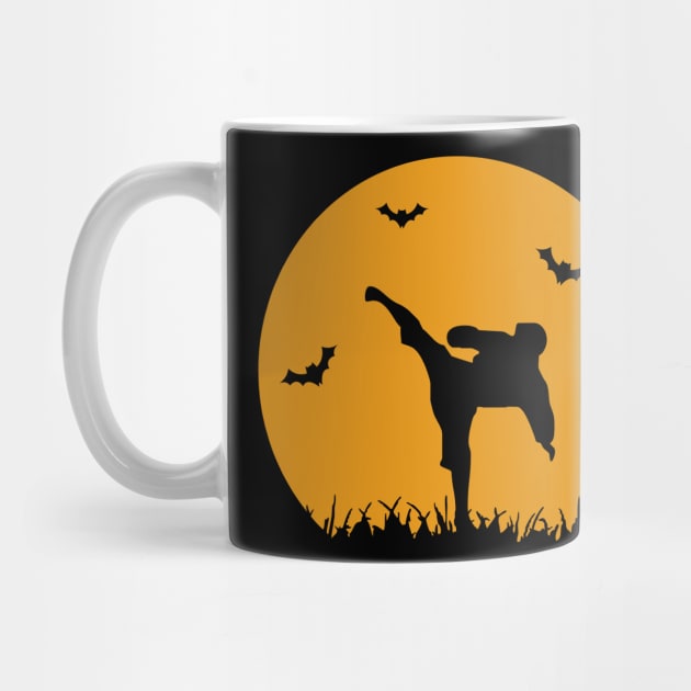 Karate Martial Arts Fighting Halloween Silhouette by charlescheshire